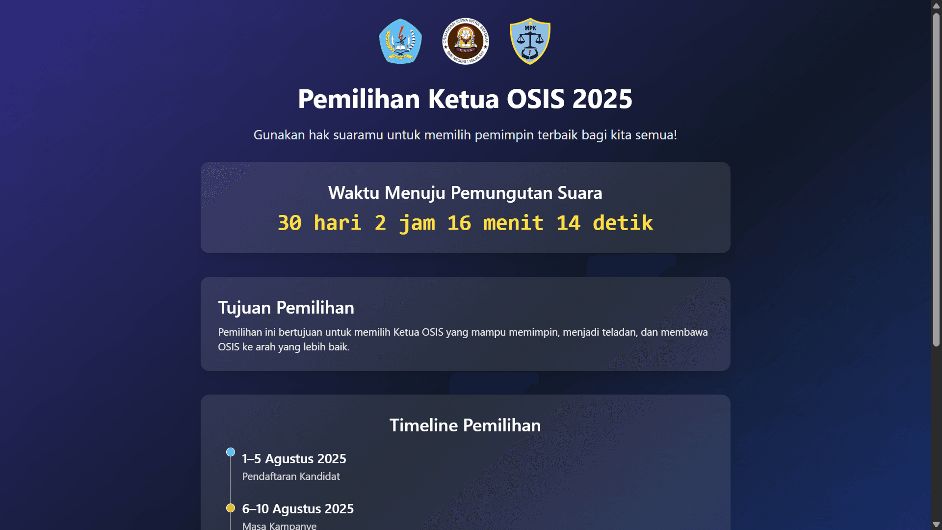 OSIS Election System - SMKN 1 Majalaya